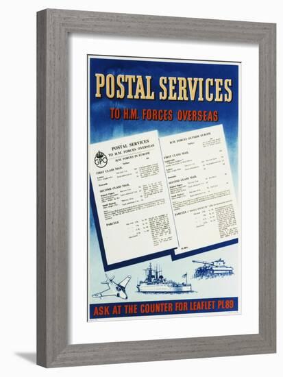 Postal Services to H.M. Forces Overseas-null-Framed Art Print