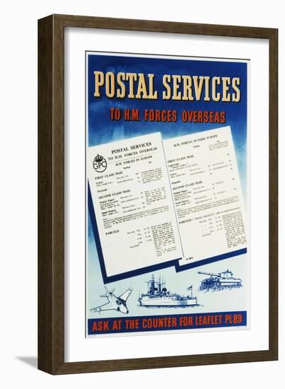 Postal Services to H.M. Forces Overseas-null-Framed Art Print