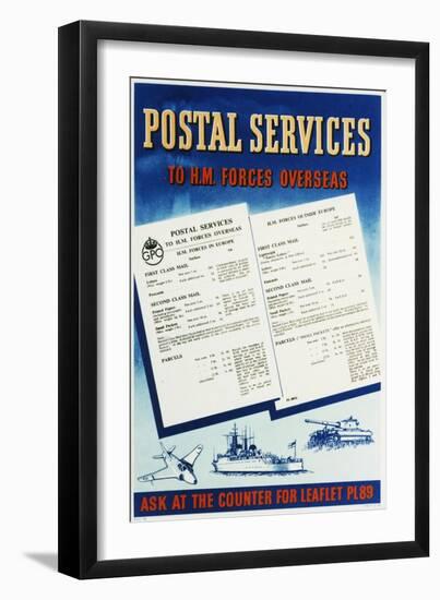 Postal Services to H.M. Forces Overseas-null-Framed Art Print