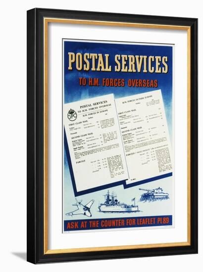 Postal Services to H.M. Forces Overseas-null-Framed Art Print