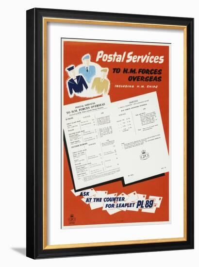 Postal Services to H.M. Forces Overseas-null-Framed Art Print