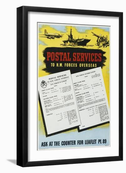 Postal Services to H.M. Forces Overseas-null-Framed Art Print