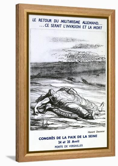 Postcard Advertising the Congress of Peace of the Seine, Paris-Honoré Daumier-Framed Premier Image Canvas