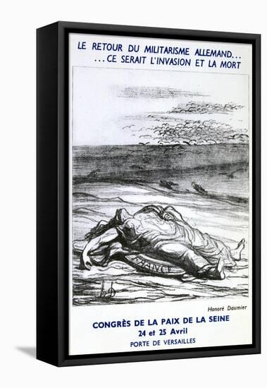 Postcard Advertising the Congress of Peace of the Seine, Paris-Honoré Daumier-Framed Premier Image Canvas