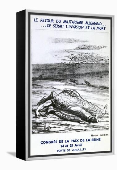 Postcard Advertising the Congress of Peace of the Seine, Paris-Honoré Daumier-Framed Premier Image Canvas