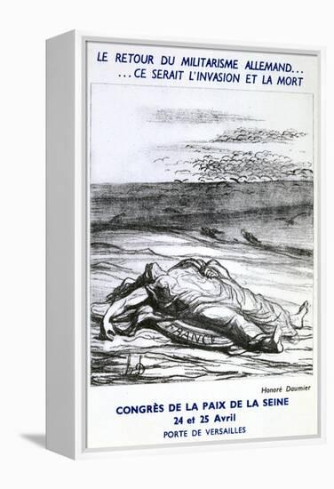 Postcard Advertising the Congress of Peace of the Seine, Paris-Honoré Daumier-Framed Premier Image Canvas