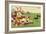 Postcard Cartoon of Rugby Match-Rykoff Collection-Framed Giclee Print