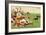 Postcard Cartoon of Rugby Match-Rykoff Collection-Framed Giclee Print