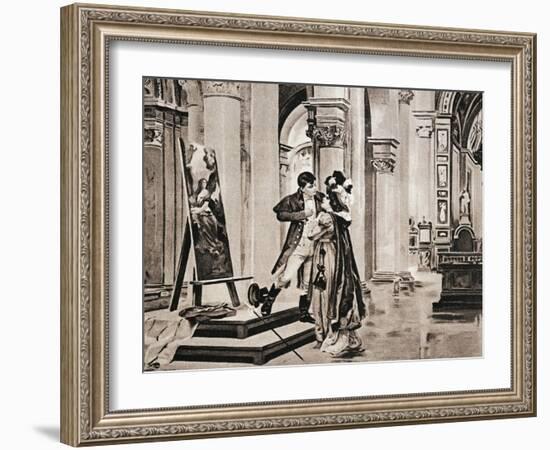 Postcard Created on Occasion of Premiere of Opera Tosca-Giacomo Puccini-Framed Giclee Print