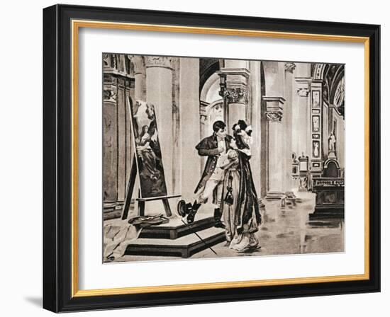 Postcard Created on Occasion of Premiere of Opera Tosca-Giacomo Puccini-Framed Giclee Print