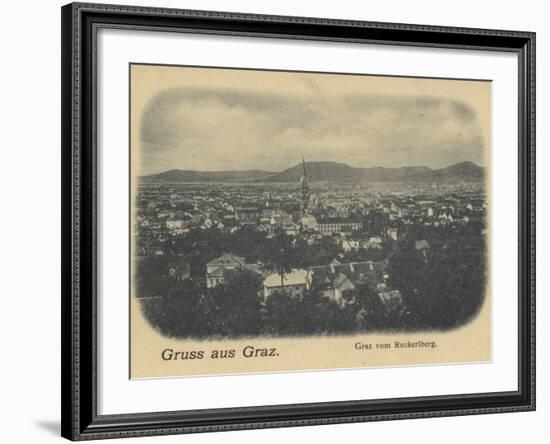 Postcard Depicting a General View of Graz-null-Framed Photographic Print