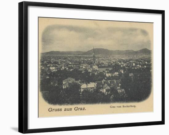 Postcard Depicting a General View of Graz-null-Framed Photographic Print