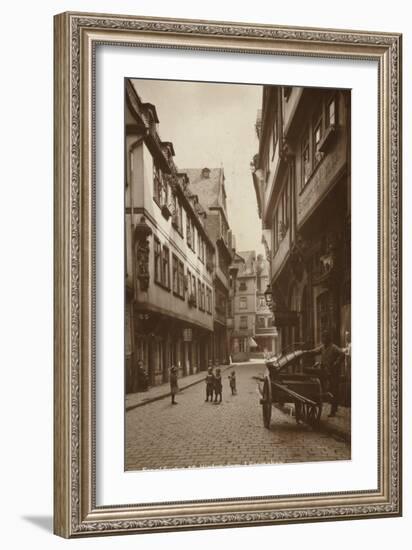 Postcard Depicting a Narrow Street Behind the Lamb-null-Framed Photographic Print