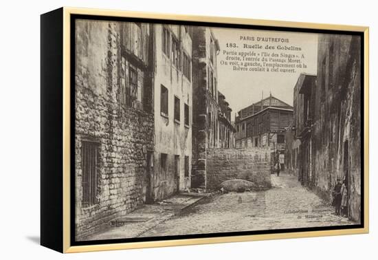 Postcard Depicting Old Paris-null-Framed Premier Image Canvas