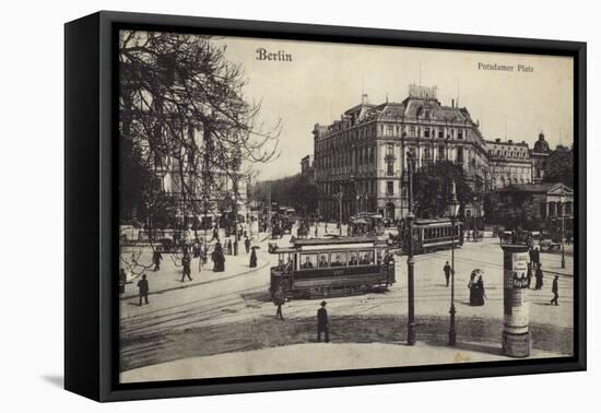 Postcard Depicting Potsdamer Platz in Berlin-null-Framed Premier Image Canvas