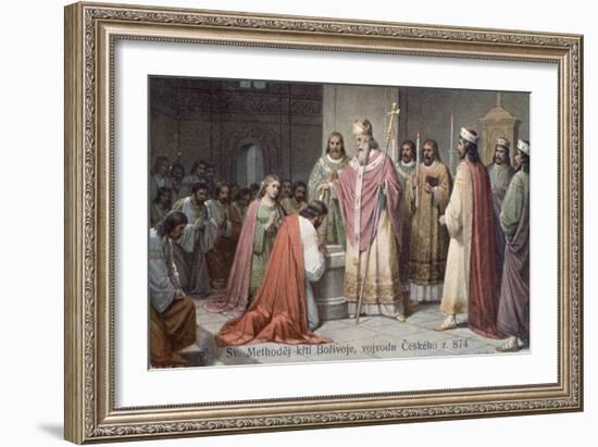 Postcard Depicting St. Methodius-null-Framed Giclee Print