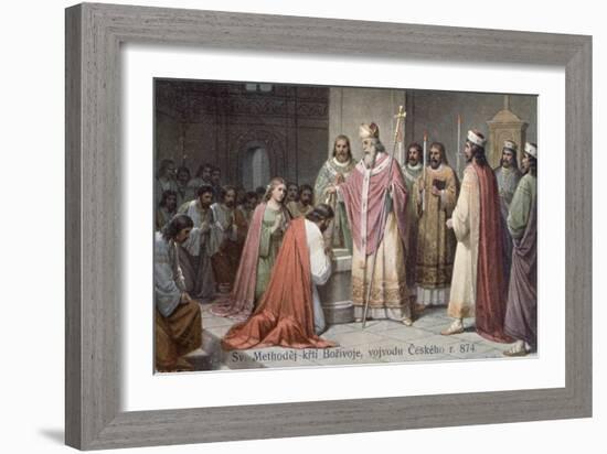 Postcard Depicting St. Methodius-null-Framed Giclee Print