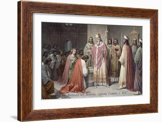 Postcard Depicting St. Methodius-null-Framed Giclee Print