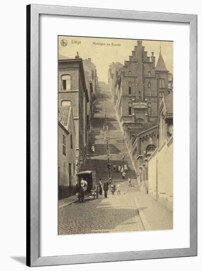 Postcard Depicting Stairway of the Montagne De Bueren-null-Framed Photographic Print
