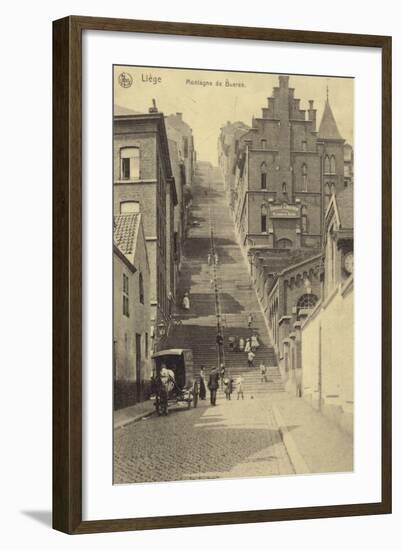 Postcard Depicting Stairway of the Montagne De Bueren-null-Framed Photographic Print