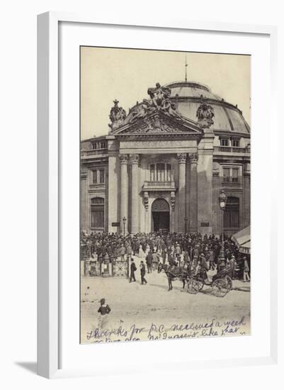 Postcard Depicting the Bourse De Commerce-null-Framed Photographic Print