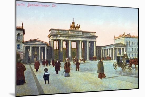 Postcard Depicting the Brandenburg Gate in Berlin, Pre 1914-null-Mounted Giclee Print