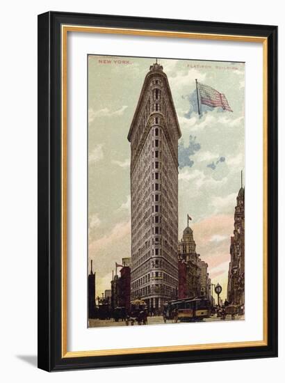 Postcard Depicting the Flatiron Building, New York City-null-Framed Giclee Print