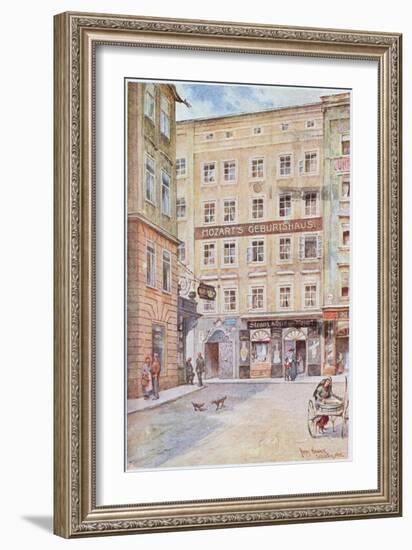 Postcard Depicting the House in Salzburg Where Wolfgang Amadeus Mozart was Born, 1912-Hans Nowack-Framed Giclee Print