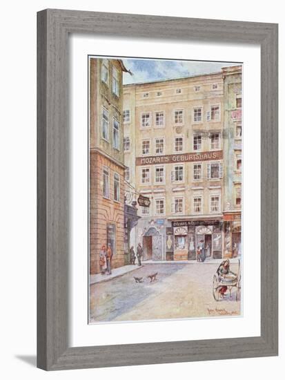 Postcard Depicting the House in Salzburg Where Wolfgang Amadeus Mozart was Born, 1912-Hans Nowack-Framed Giclee Print