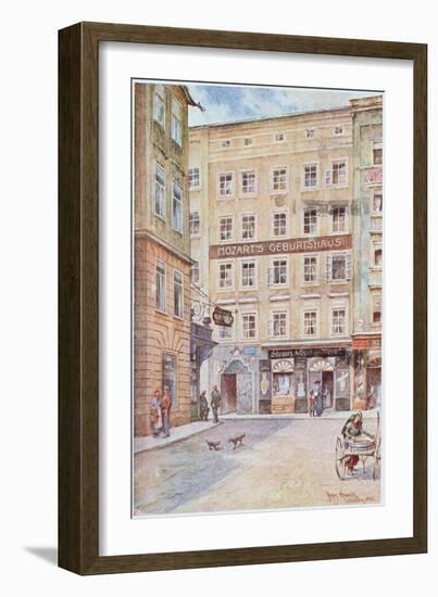 Postcard Depicting the House in Salzburg Where Wolfgang Amadeus Mozart was Born, 1912-Hans Nowack-Framed Giclee Print