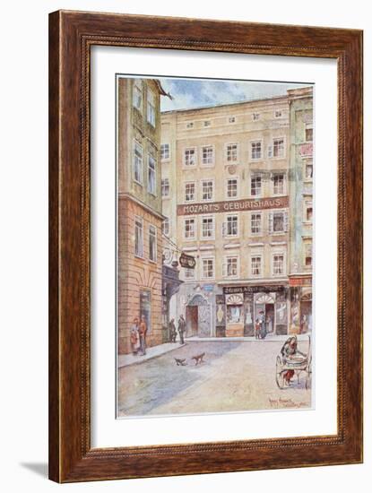 Postcard Depicting the House in Salzburg Where Wolfgang Amadeus Mozart was Born, 1912-Hans Nowack-Framed Giclee Print