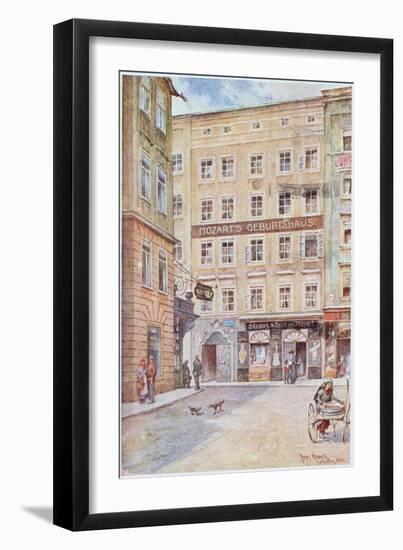 Postcard Depicting the House in Salzburg Where Wolfgang Amadeus Mozart was Born, 1912-Hans Nowack-Framed Giclee Print