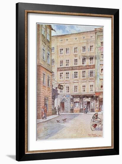 Postcard Depicting the House in Salzburg Where Wolfgang Amadeus Mozart was Born, 1912-Hans Nowack-Framed Giclee Print