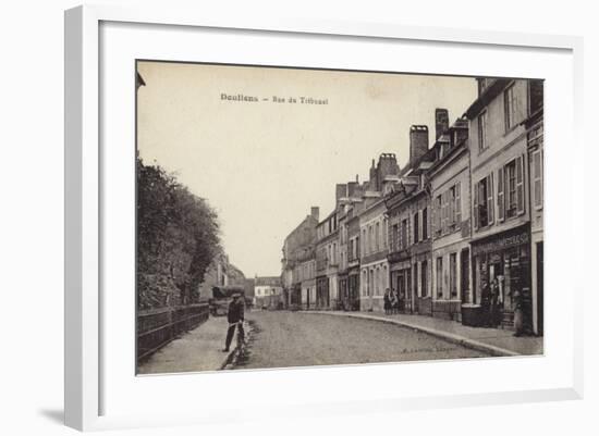 Postcard Depicting the Rue Du Tribunal-null-Framed Photographic Print