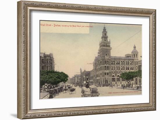 Postcard Depicting West Street in Durban-null-Framed Photographic Print