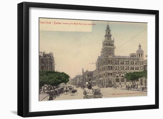 Postcard Depicting West Street in Durban-null-Framed Photographic Print