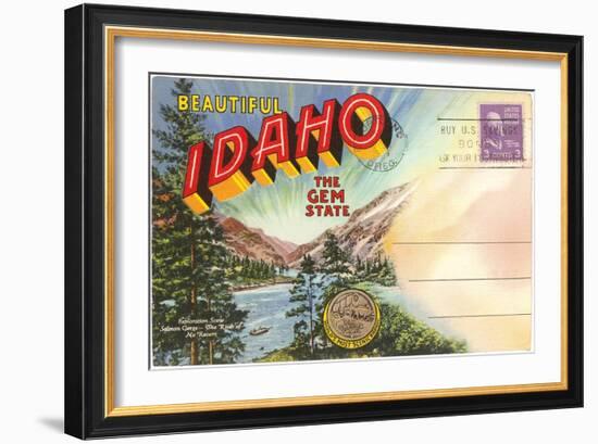 Postcard Folder, Beautiful Idaho-null-Framed Art Print