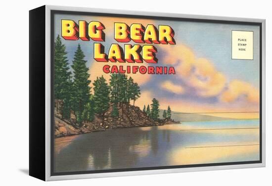 Postcard Folder, Big Bear Lake, California-null-Framed Stretched Canvas