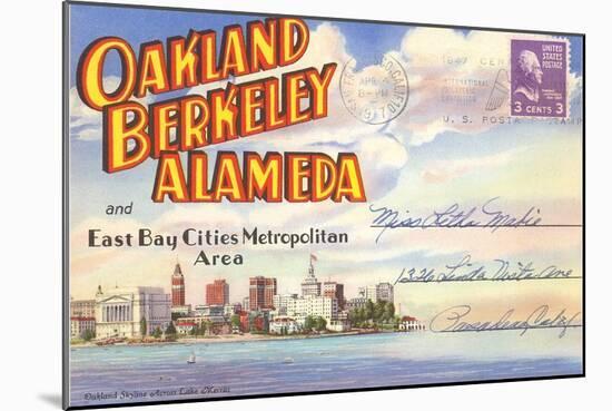 Postcard Folder, Oakland, Berkeley, Alameda, California-null-Mounted Art Print