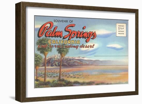 Postcard Folder, Palm Springs, California-null-Framed Premium Giclee Print