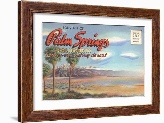 Postcard Folder, Palm Springs, California-null-Framed Premium Giclee Print