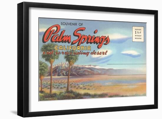 Postcard Folder, Palm Springs, California-null-Framed Premium Giclee Print