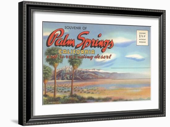 Postcard Folder, Palm Springs, California-null-Framed Premium Giclee Print