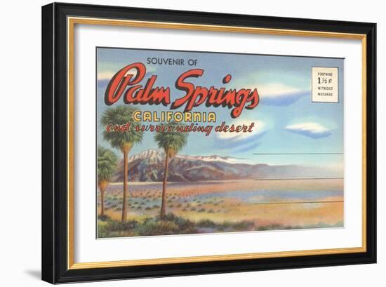 Postcard Folder, Palm Springs, California-null-Framed Premium Giclee Print