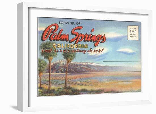 Postcard Folder, Palm Springs, California-null-Framed Art Print