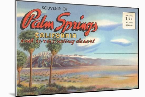 Postcard Folder, Palm Springs, California-null-Mounted Art Print