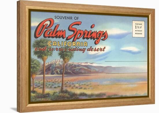 Postcard Folder, Palm Springs, California-null-Framed Stretched Canvas