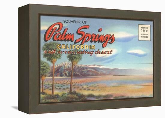 Postcard Folder, Palm Springs, California-null-Framed Stretched Canvas