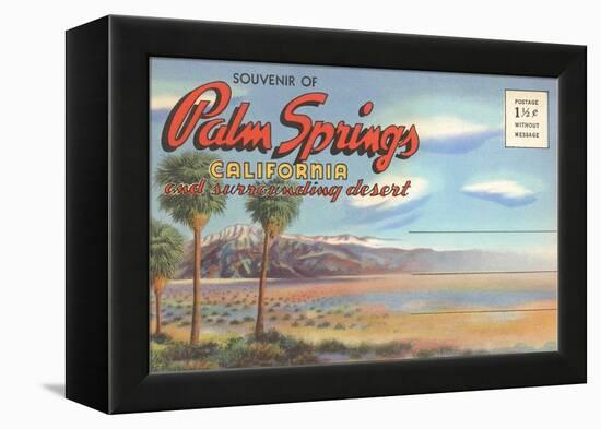 Postcard Folder, Palm Springs, California-null-Framed Stretched Canvas