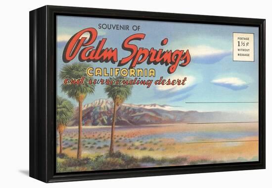 Postcard Folder, Palm Springs, California-null-Framed Stretched Canvas